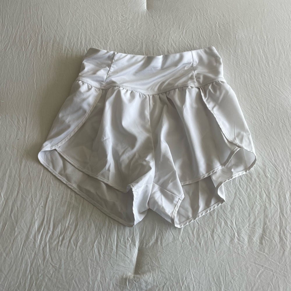 white athletic shorts
